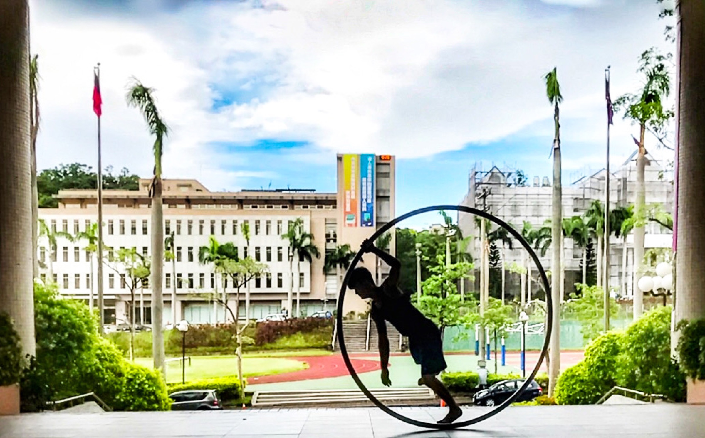 2017 Beginning time of Cyr Wheel, train in university